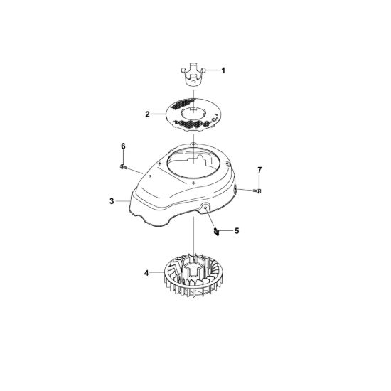 Picture of F - Copertura/girante ventilatore FJ180V-BM80